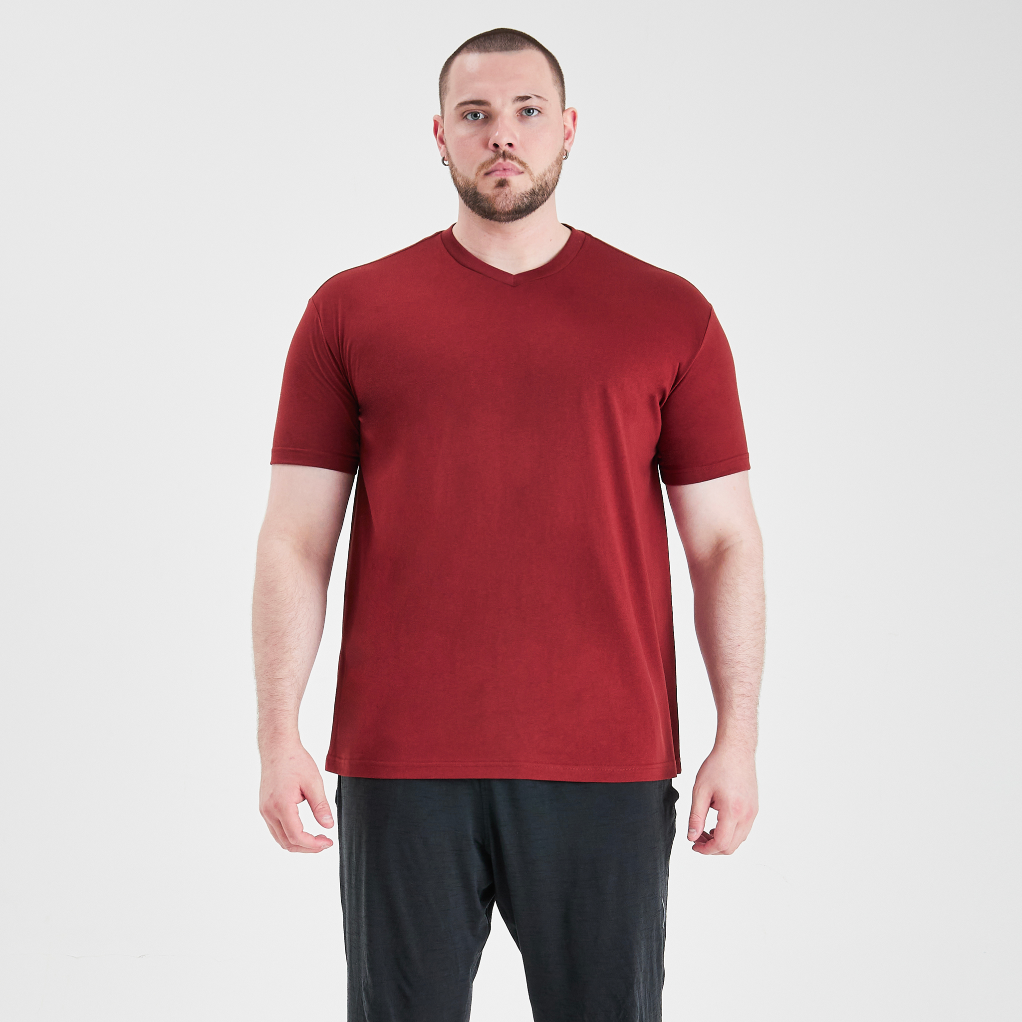 Load image into Gallery viewer, Burgundy V-Neck