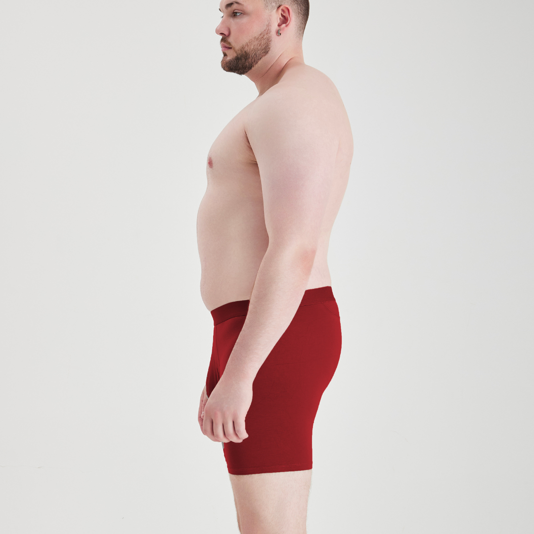 Load image into Gallery viewer, Burgundy Boxer Briefs 3-Pack