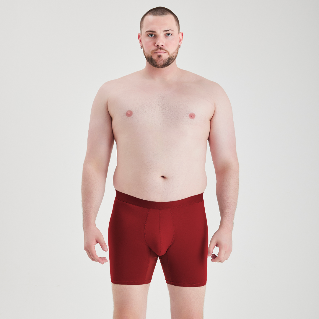 Load image into Gallery viewer, Burgundy Boxer Briefs 3-Pack