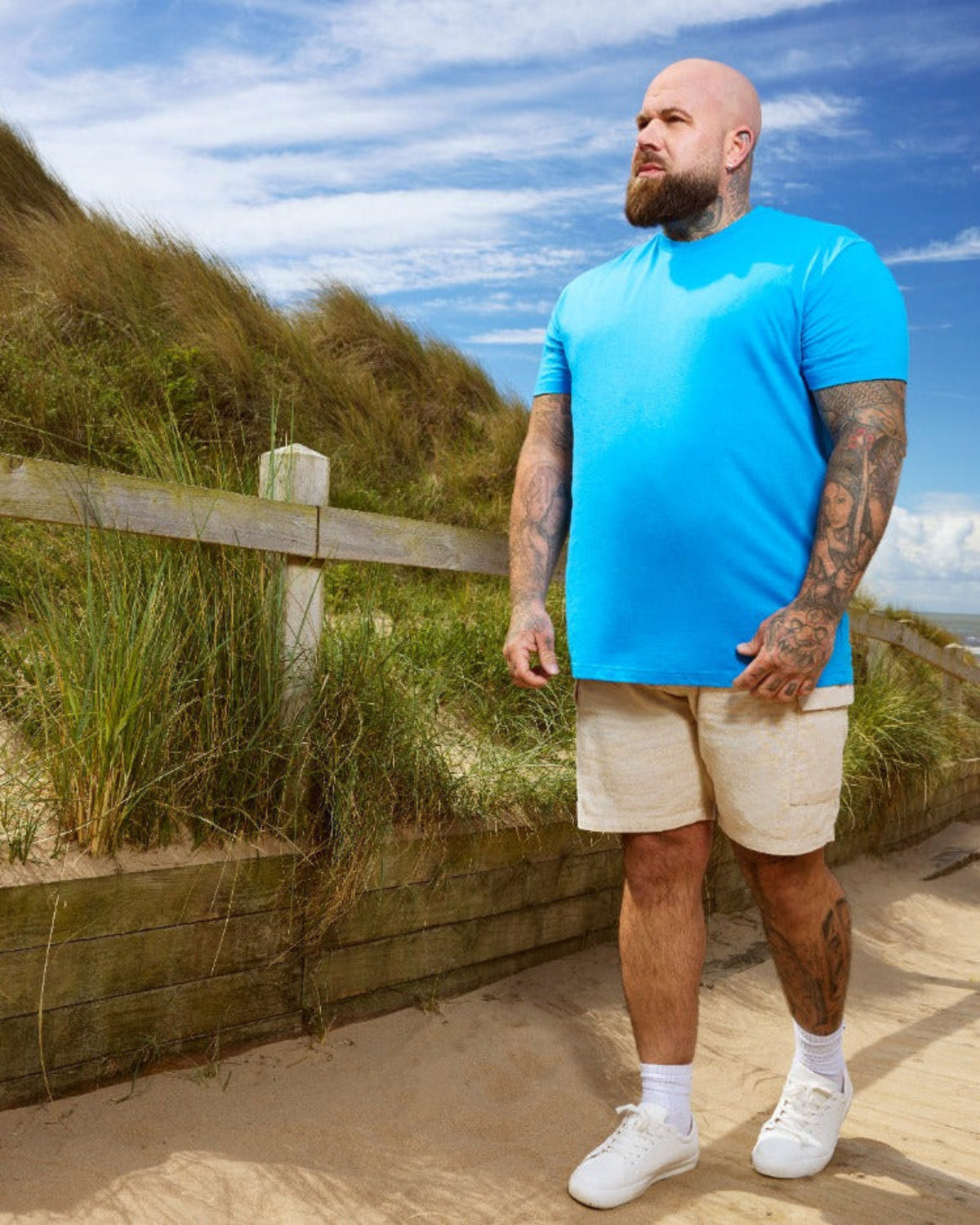 Ibiza Blue Crew Neck T-Shirt