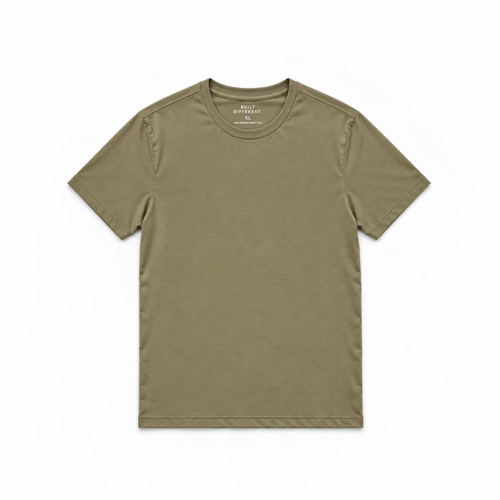 Khaki Crew Neck T-Shirt