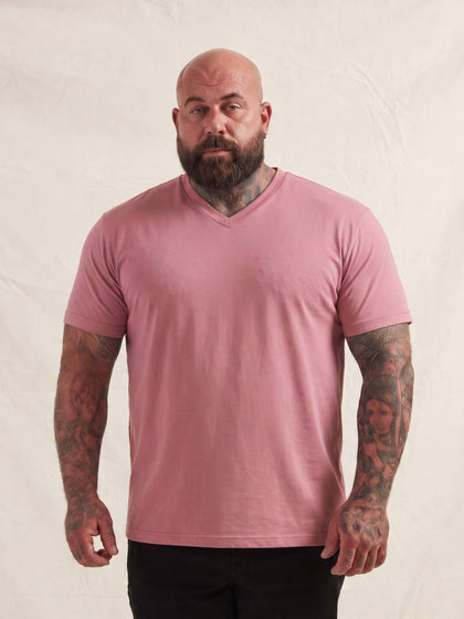 Dusty Rose V-Neck T-Shirt