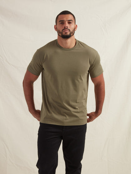 Tall Khaki Crew Neck T-Shirt
