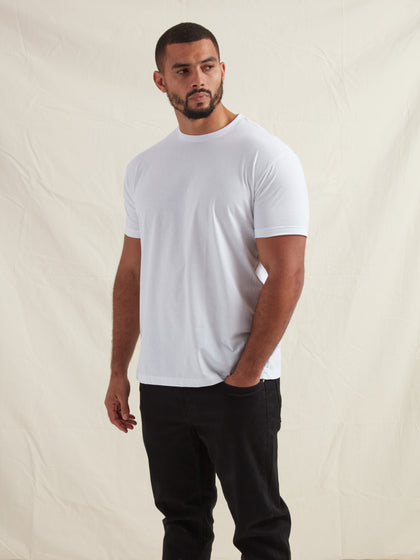 Tall White Crew Neck T-Shirt