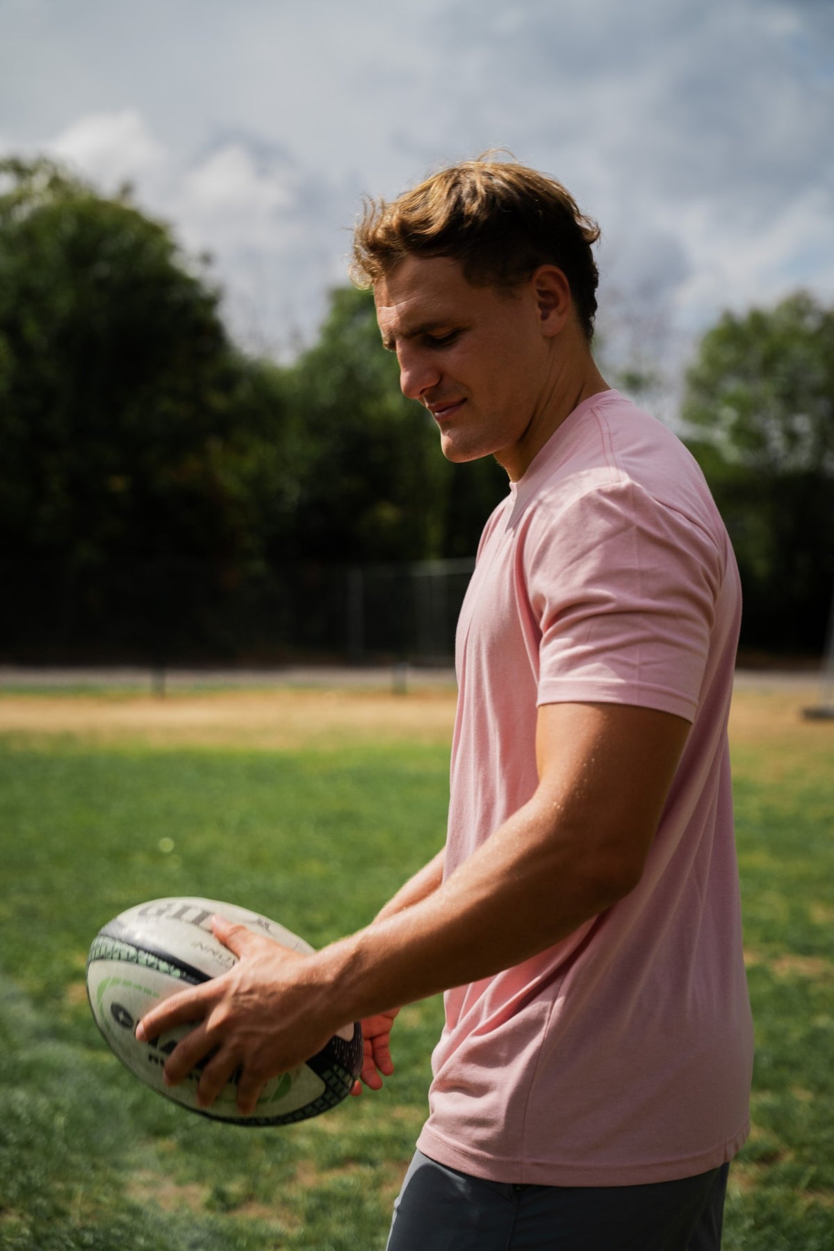 Dusty Rose Crew Neck T-Shirt
