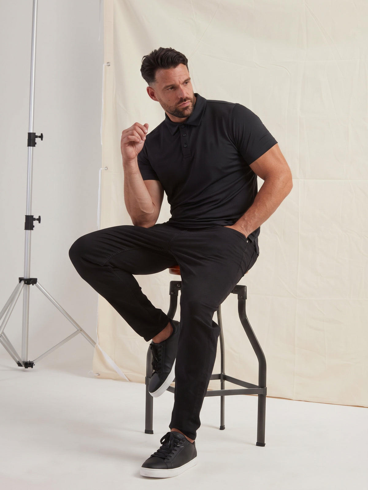 All-Black Polo 3-Pack