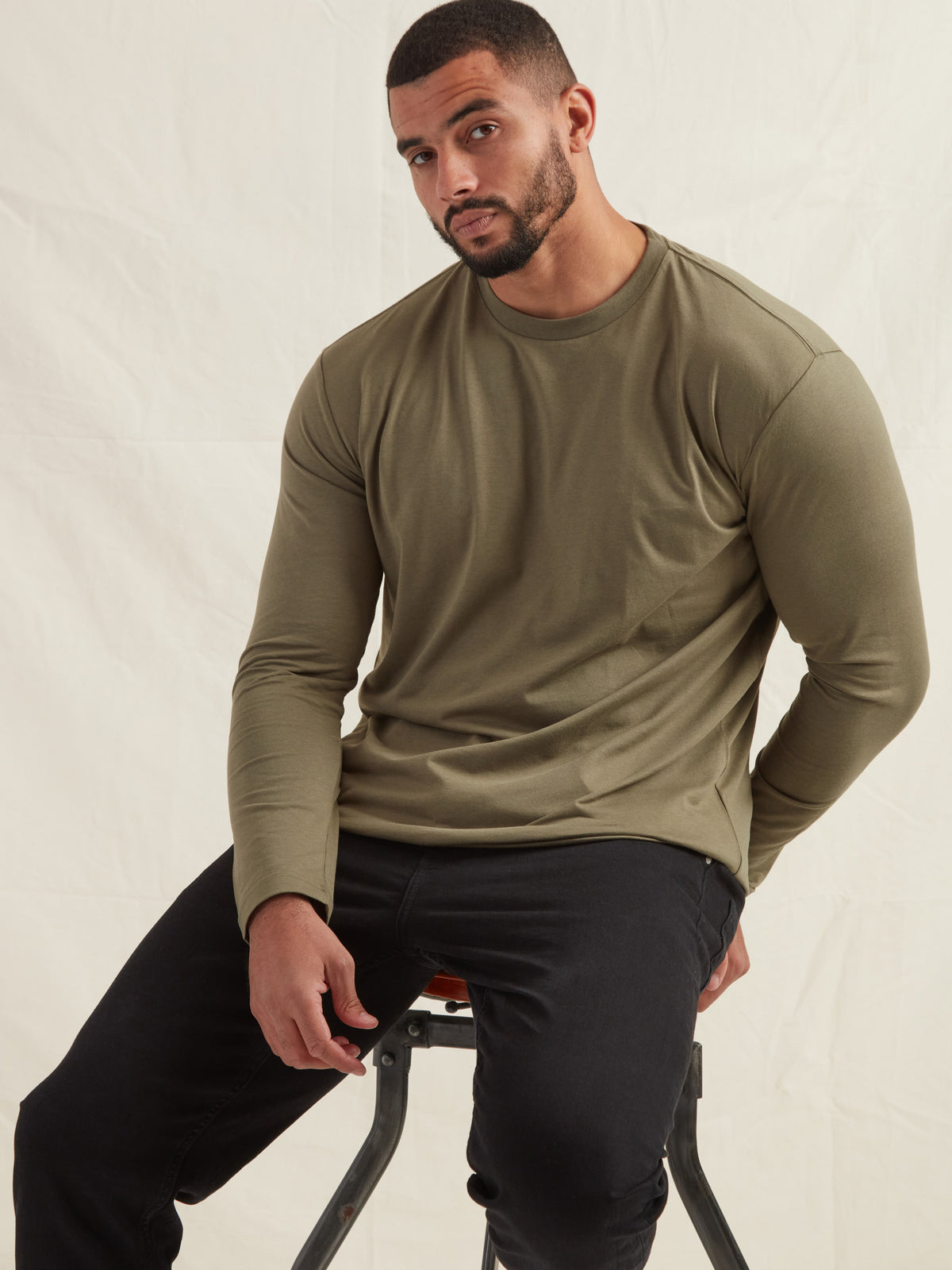 Tall Khaki Long Sleeve T-Shirt