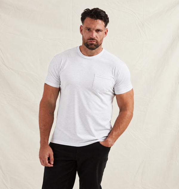 White Pocket Crew Neck T-Shirt
