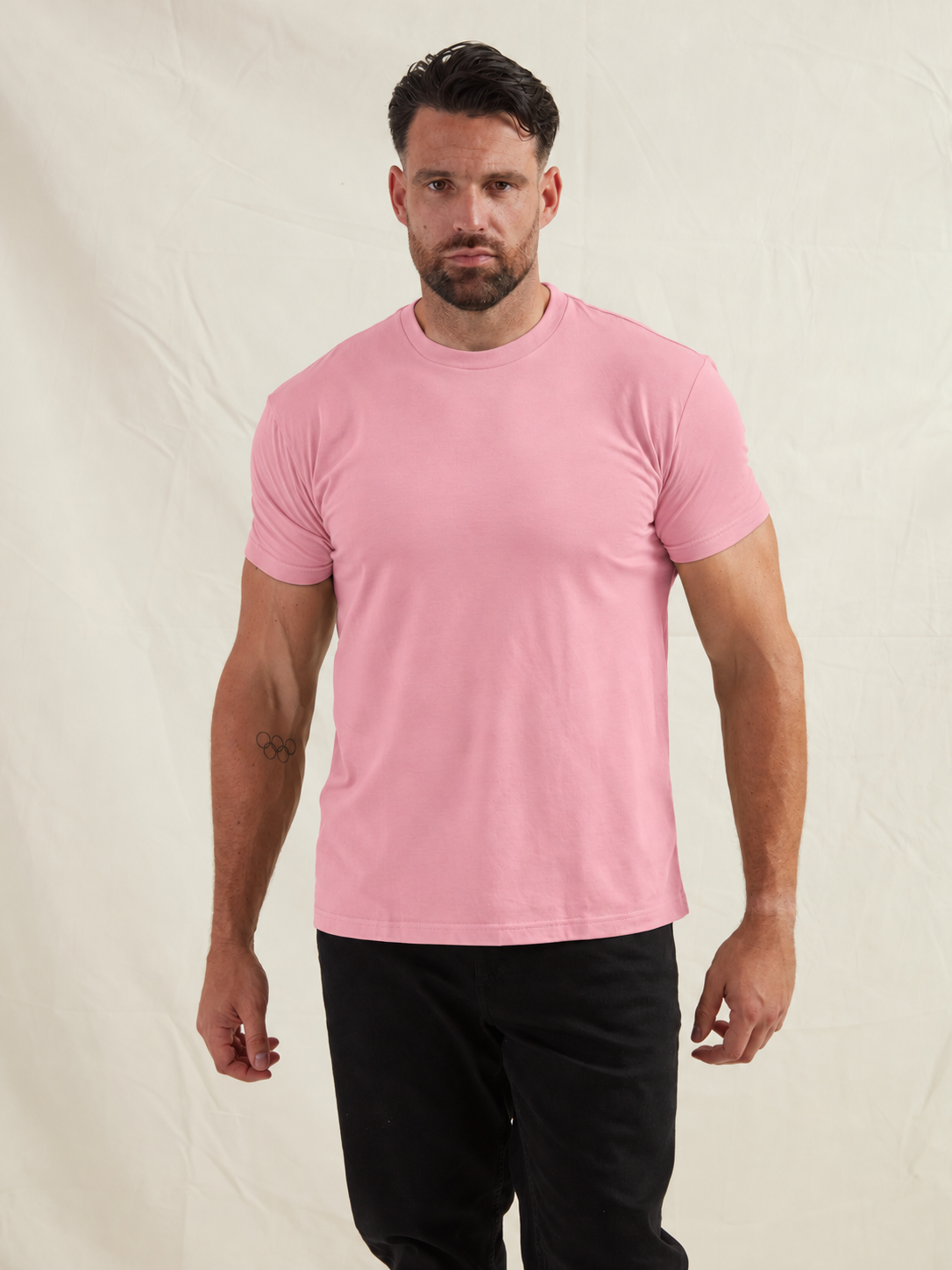 Dusty Rose Crew Neck T-Shirt