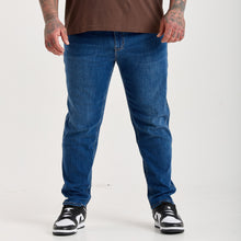 Blue Pull-On Athletic Taper Jeans