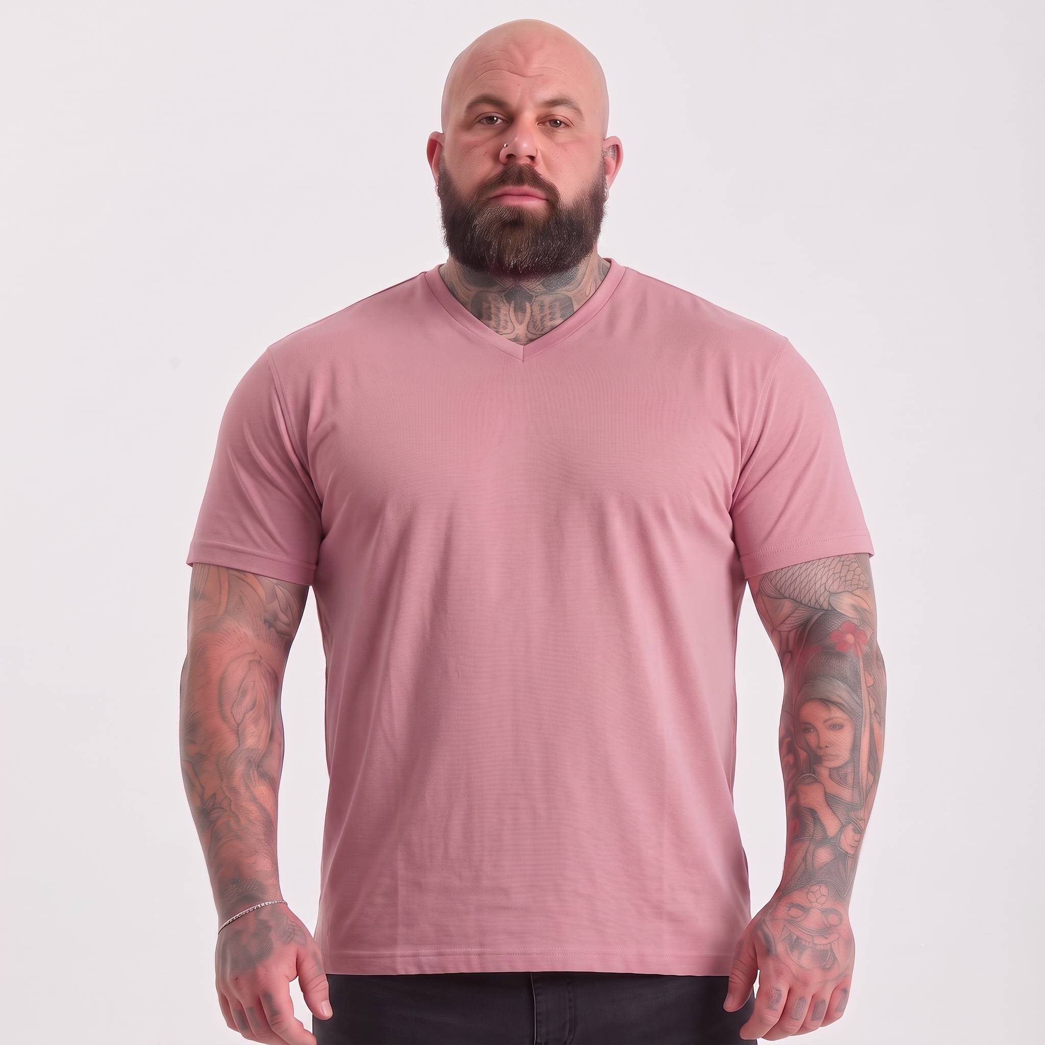 Load image into Gallery viewer, Dusty Rose V-Neck T-Shirt
