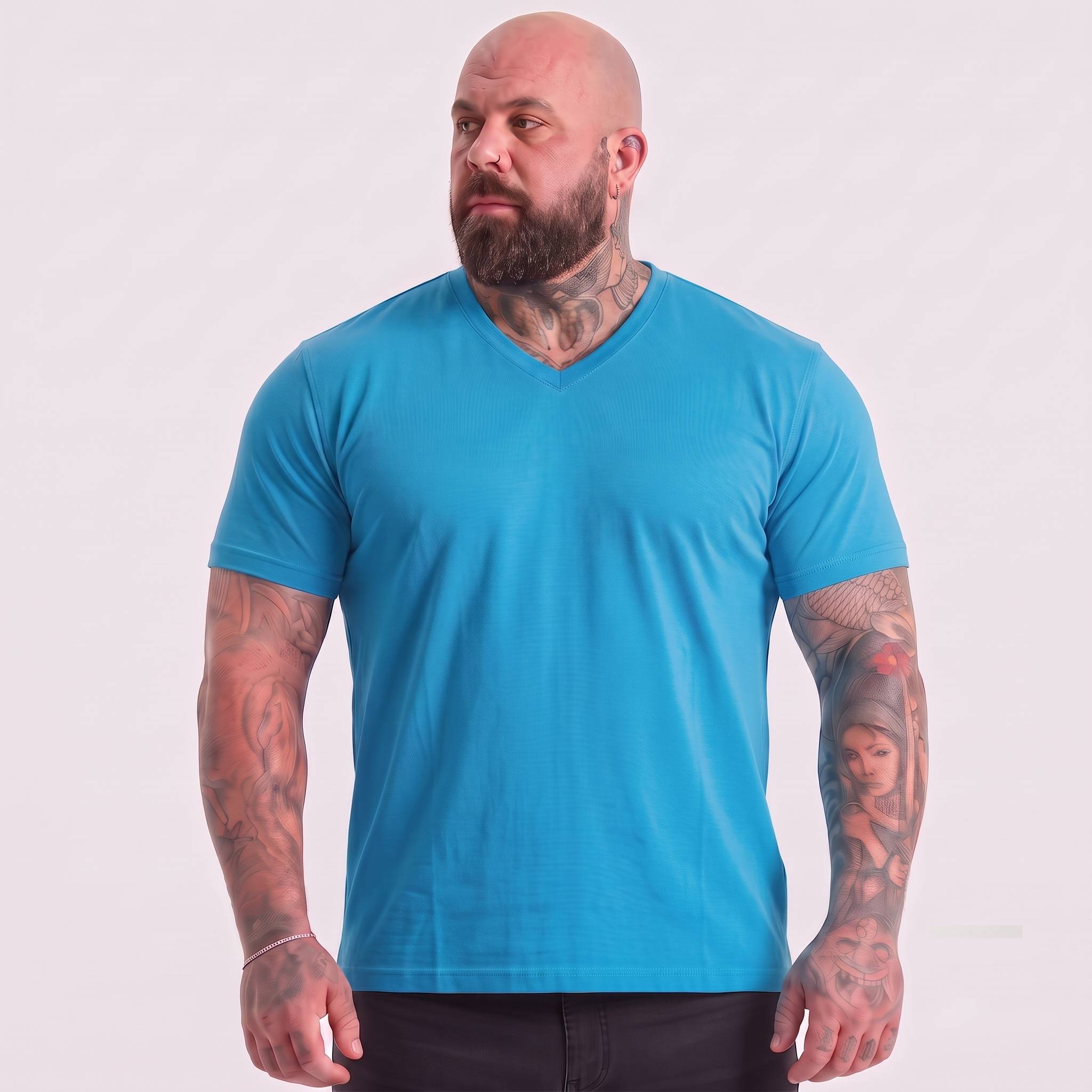Load image into Gallery viewer, Ibiza Blue V-Neck T-Shirt

